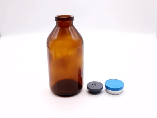 Bouteilles d'infusion de bouteille d'infusion en verre moulé pharmaceutique ambre