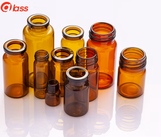 Flacon stérile de tube à essai d'injection de fioles tubulaires en verre ambre clair pharmaceutique