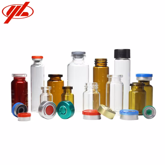 Bouteilles en verre pharmaceutiques vides de flacon de vaccin ambre clair de 2 ml